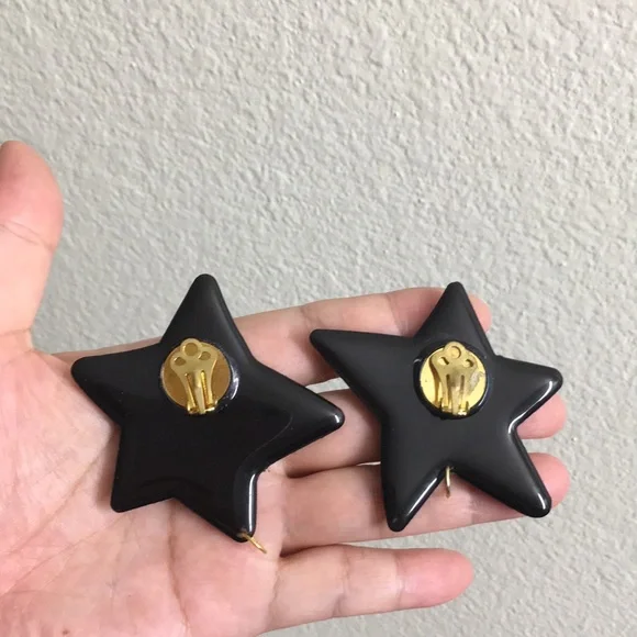 🖤Big Star clip earrings - Picture 9 of 17